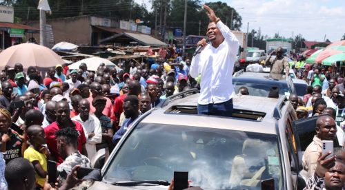 Peter Salasya during his tour in Ogalo Busia