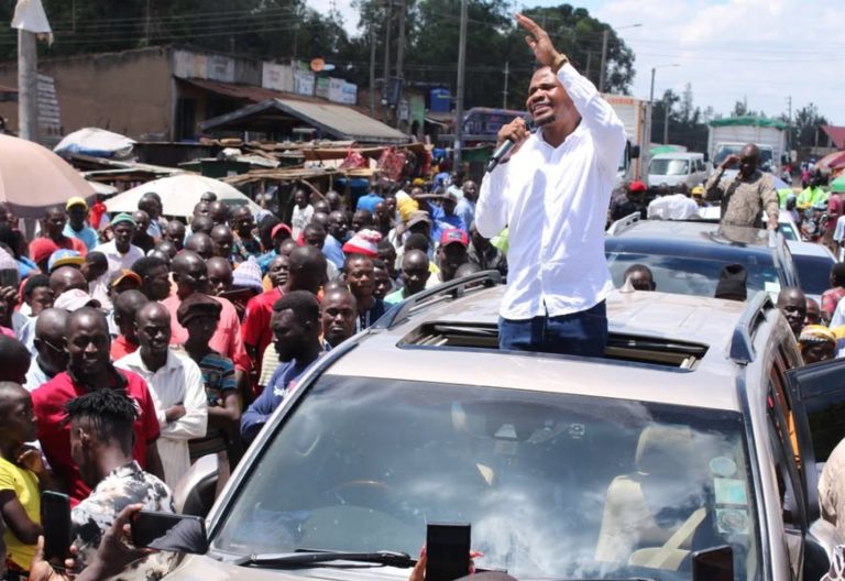 Peter Salasya during his tour in Ogalo Busia County on May 1, 2025. PHOTO/@peter-salasya/Instagram