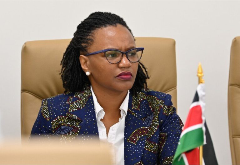 Diaspora Affairs 
Principal Secretary Roseline Njogu during an official meeting in Qatar on Thursday, May 1,2025. PHOTO/@Diaspora_KE/X