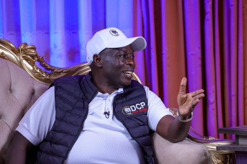 Former Deputy President Rigathi Gachagua during an online TV interview on Friday, May 16, 2025. PHOTO/@DCP_Democracy/X