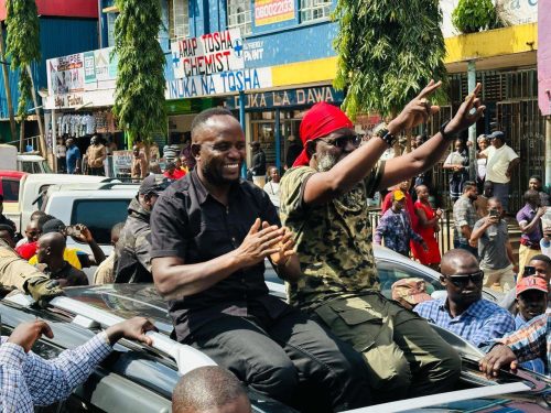 An image of George Natembeya and George Wajackoyah. PHOTO/@C_NyaKundiH/X