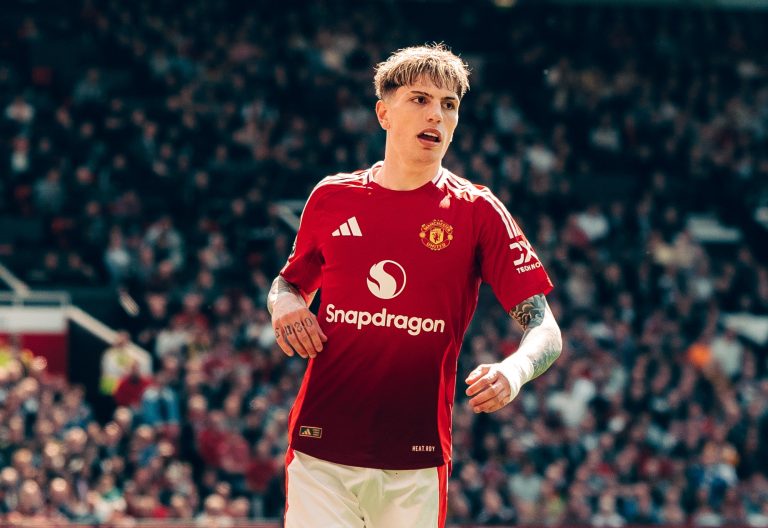 Alejandro Garnacho in April 2025. PHOTO/@ManUtd/X