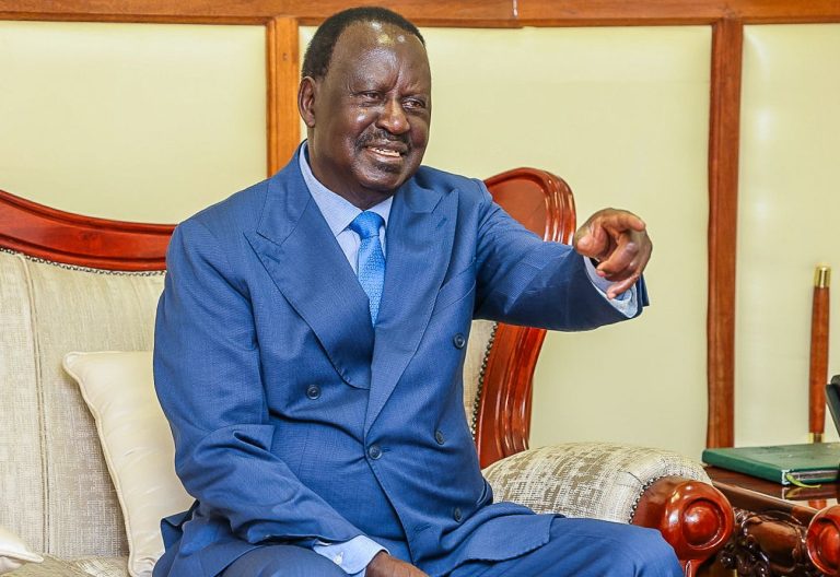 Raila speaking during his visit at the treasury. PHOTO/@RailaOdinga/X