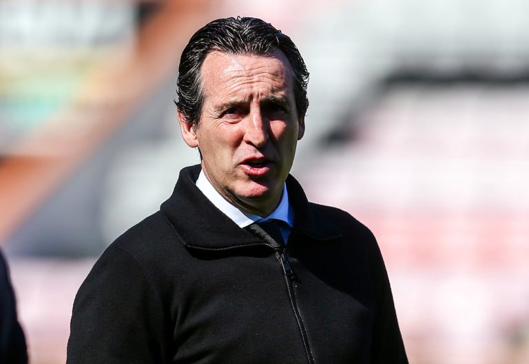 Unai Emery on the touchline during Aston Villa’s match. PHOTO/@AVFCOfficial/X