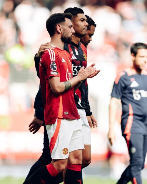 Bruno Fernandes and Casemiro of Manchester United. PHOTO/@ManUtd/X