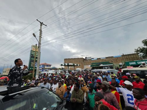 MP Peter Salasya speaking during his past political tour. PHOTO/@pksalasya/X