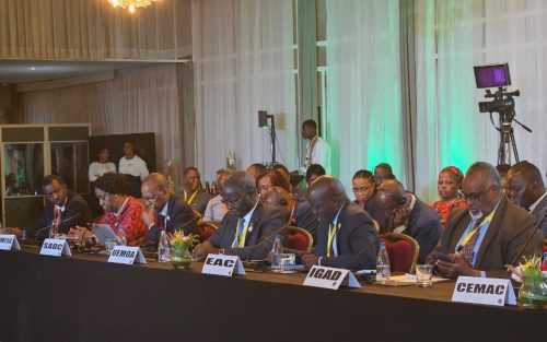 Heads of regional and continental institutions during the 4th coordination meeting hosted by the African Development Bank on May 29, 2025. PHOTO/@AfDB_Group/X