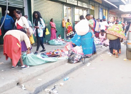 Hawkers in Nairobi CBD. PHOTO/PRINT