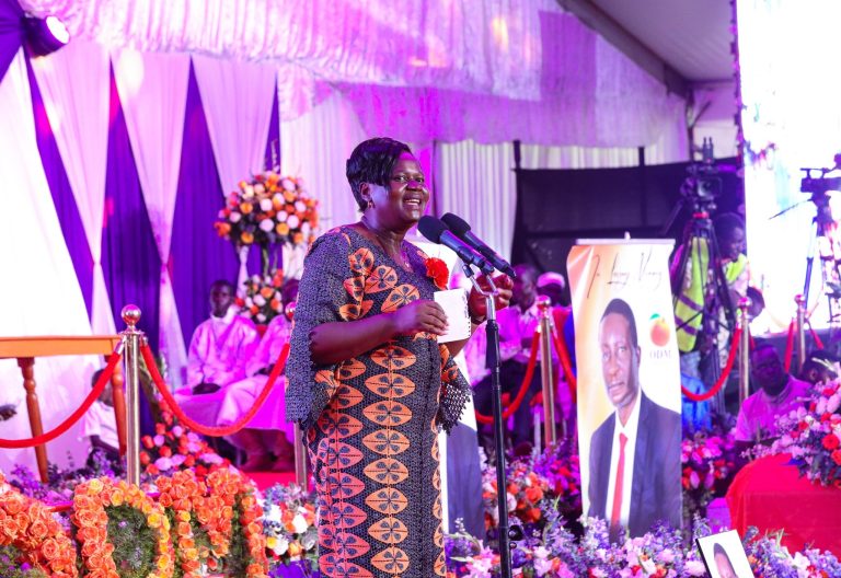 Homa Bay Governor Gladys Wanga during the burial of MP Charles Were. https://www.facebook.com/GladysWanga043/photos_by