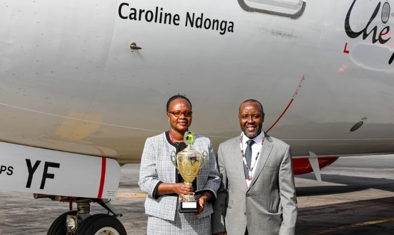 KQ names new Boeing 737 after Burundi station manager Caroline Ndonga