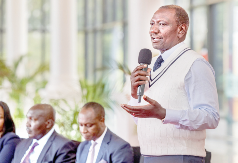 President William Ruto when he met leaders from Ukambani last week. PHOT/PCS
