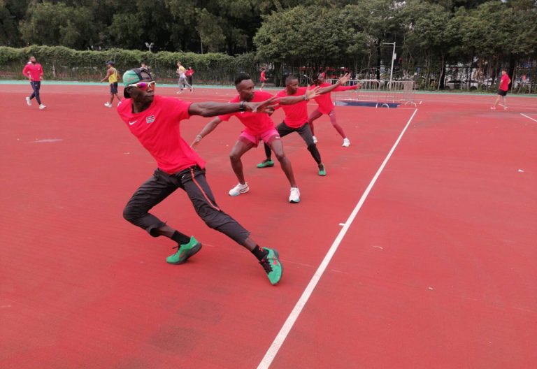Kenya\'s Relay team during a past training session. @athletics_kenya/X