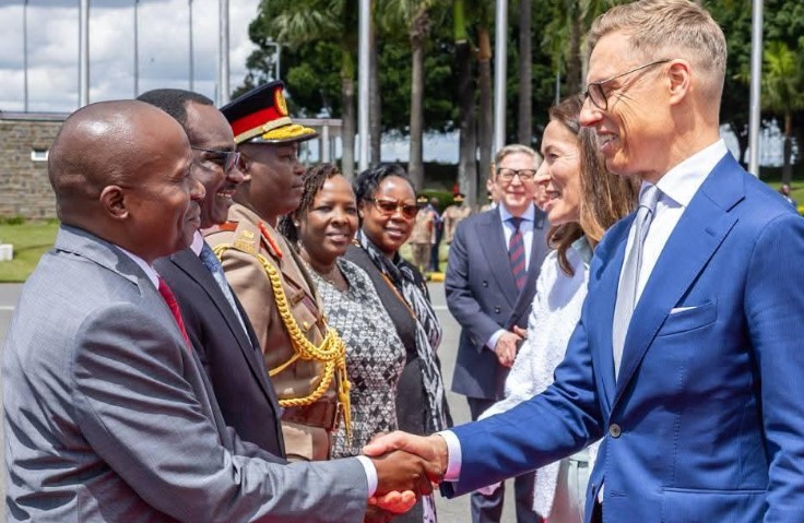 Kindiki sees off Finnish president Stubb after state visit to Kenya. PHOTO/@KindikiKithure/X