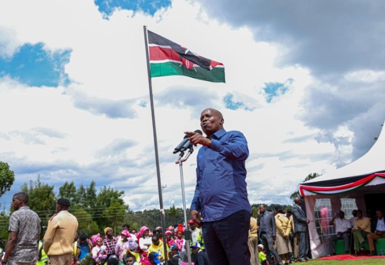 Deputy President Kithure Kindiki speaking in Nyandarua County on Friday, May 2, 2025. PHOTO/https://www.facebook.com/KithureKindiki