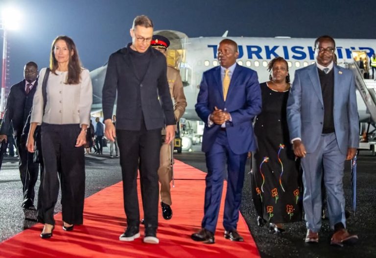 Finland President Alexander Stubb when he arrived in Kenya on Monday ,May 12, 2025 PHOTO/@KindikiKithure/X