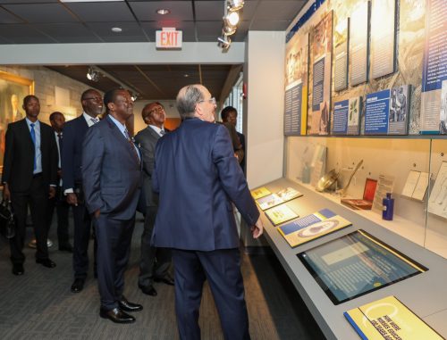 Prime Cabinet Secretary Musalia Mudavadi touring a pharmaceutical lab in West Virginia. PHOTO/@MusaliaMudavadi/X