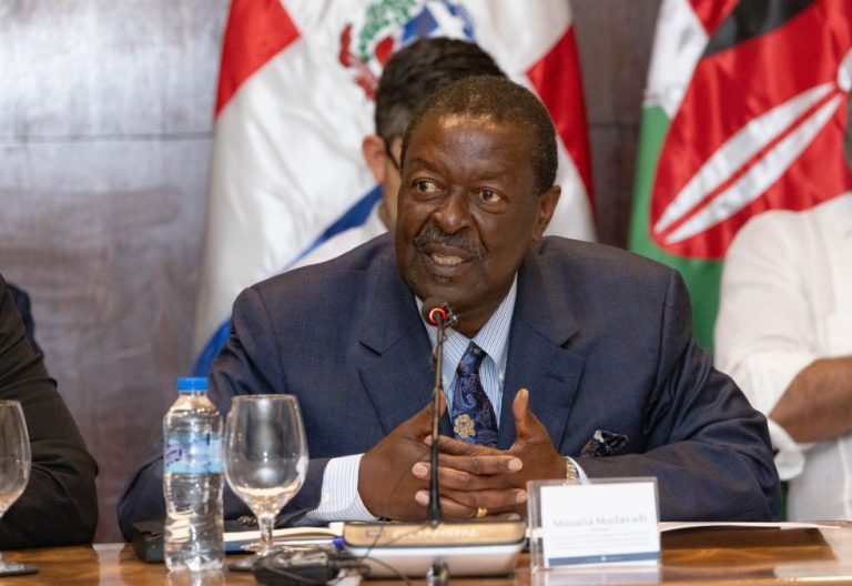 Prime Cabinet Secretary Musalia Mudavadi during a meeting in the Dominican Republic on May 13, 2025. PHOTO/https://web.facebook.com/Mudavadi.Musalia