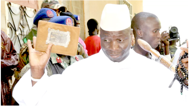 Former President Yahya Jammeh during a past event. PHOTO/Print