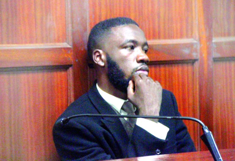 Brian Mwenda during a past court appearance. PHOTO/Print