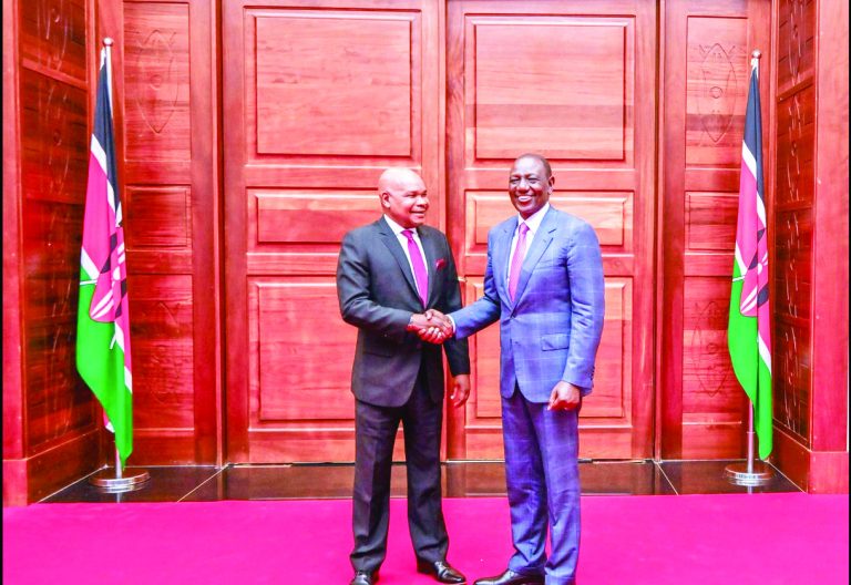 Makau Mutua with President William Ruto. PHOTO/Print