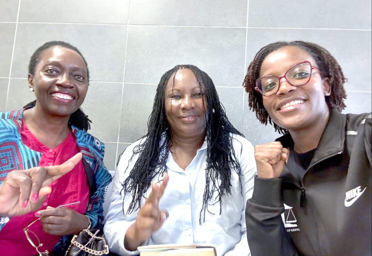 Senior Counsel Martha Karua, human rights advocate Lynn Ngugi and Law Society of Kenya council member Gloria Kimani. PHOTO/Print