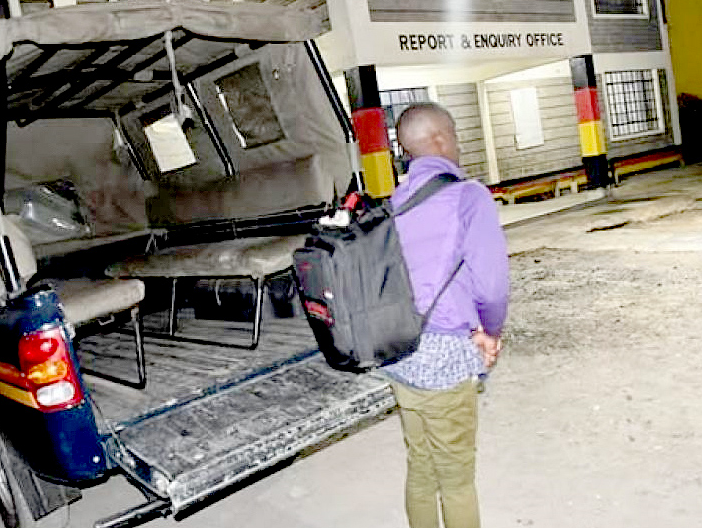 John Kiama Wambua who was found carrying the remains of his wife Joy Frida Munani in Nairobi’s Huruma Estate PHOTO/NPS
