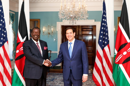 Prime Cabinet Secretary Musalia Mudavadi with US Secretary of State Marco Rubio.