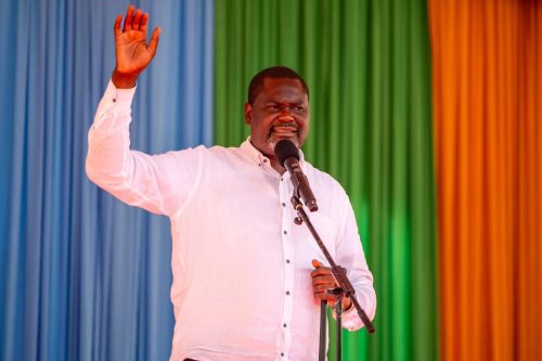 Public Service Cabinet Secretary Geoffrey Ruku speaking on Saturday, May 10, 2025. PHOTO/@KindikiKithure/X
