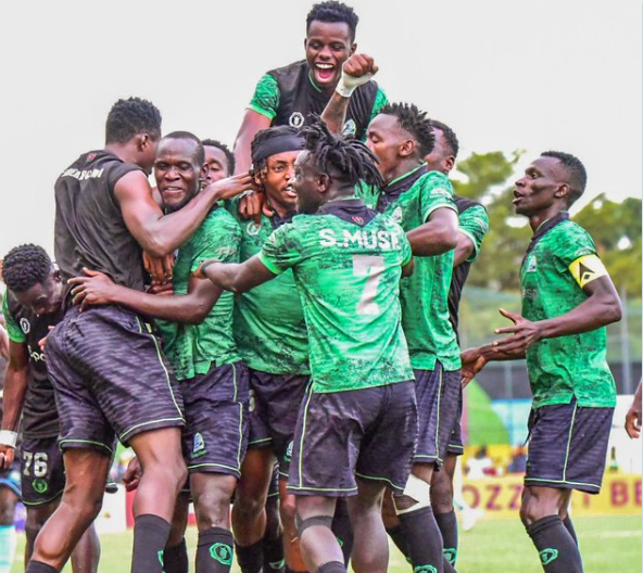 Gor Mahia players celebrate. PHOTO/@Officialfkfpl/X