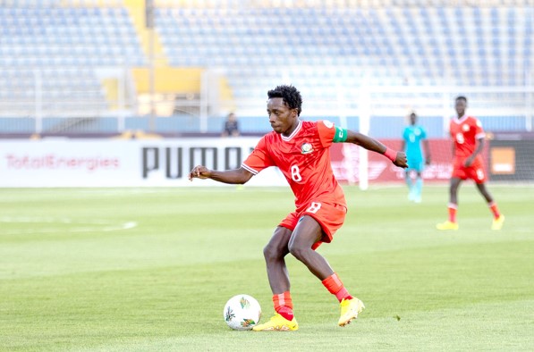 Kevin Wangaya named Man of the Match after their final match in Group ‘B’ against Nigeria. Wangaya scored the opener goal for Kenya six minutes into the game. PHOTO/HARAMBEE STARS