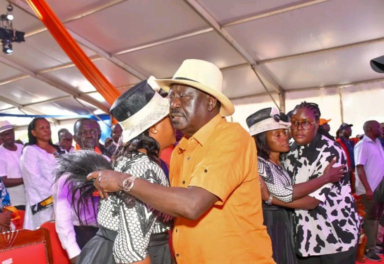 Raila’s arrival brings Were’s funeral to a standstill