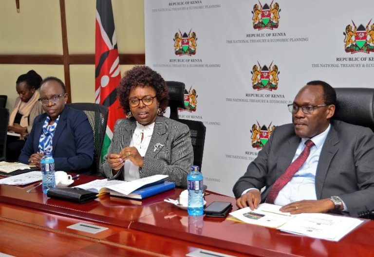 Principal Secretary for Nationa Treasury Chris Kiptoo, Deputy Governor of CBK Susan Koech and Auditor General Nancy Gathungu during a stakeholder meeting on reforms held in Nairobi on Friday,May 30, 2025.PHOTO/@KeTreasury/X