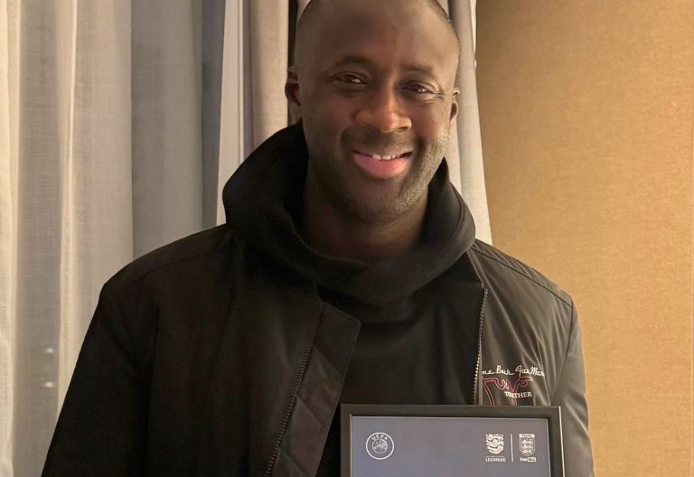 Yaya Toure after receiving an award during a past event. PHOTO/@YayaToure/X