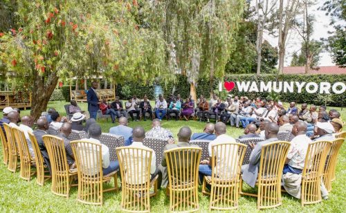 Gachagua when he met leaders from Embu County on Friday, April 2, 2025. PHOTO/https://www.facebook.com/DPGachagua