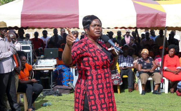 Homa Bay Governor Gladys Wanga speaking in Kachien on Saturday, May 3, 2025. PHOTO/@gladyswanga/X