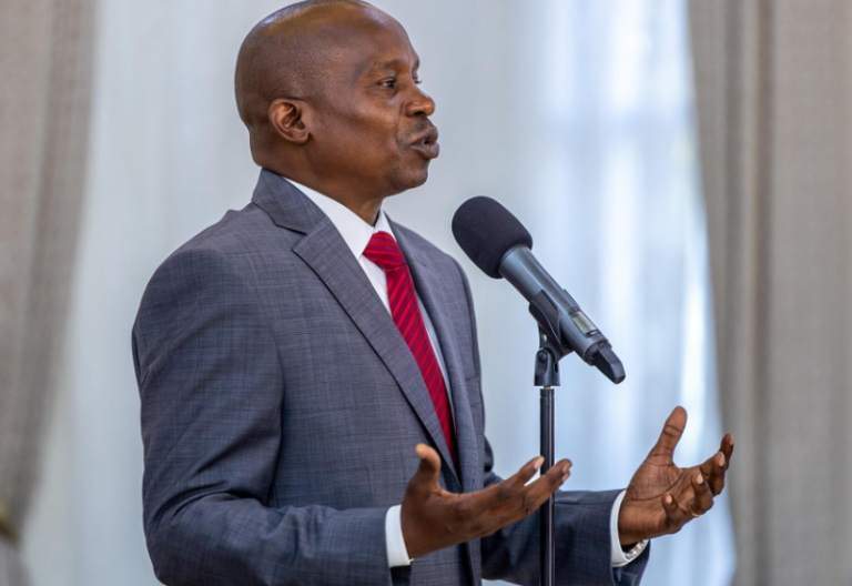 Deputy President Kithure Kindiki speaks during a past address. PHOTO/@KindikiKithure/X