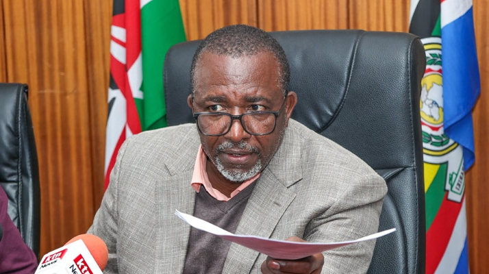 Former Agriculture CS Mithika Linturi speaks during a past press conference. PHOTO/https://web.facebook.com/profile.php?id=100057976215291