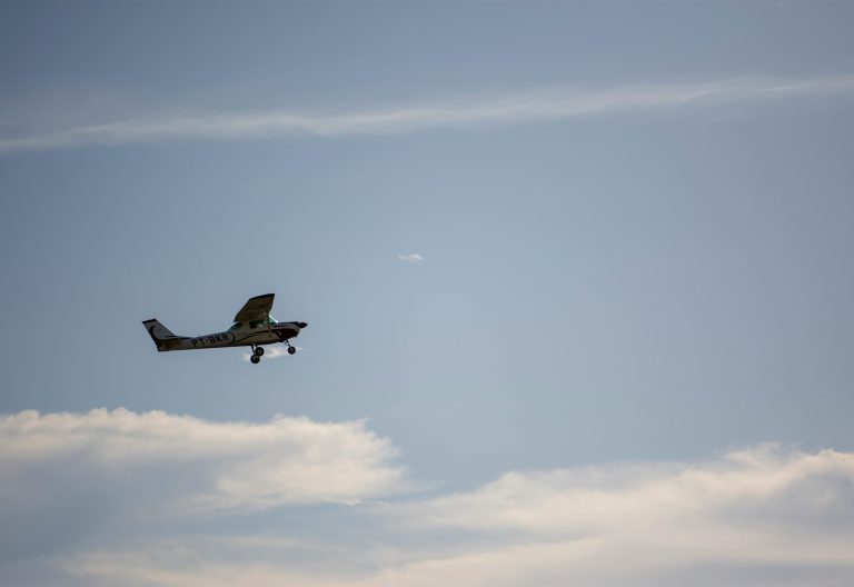 A cessna plane flyiing under blue skies. Image used for illustration purposes. PHOTO/Pexels