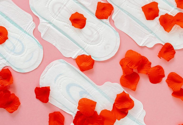 Menstrual pads with petals. Image used for representational purposes only. PHOTO/Pexels