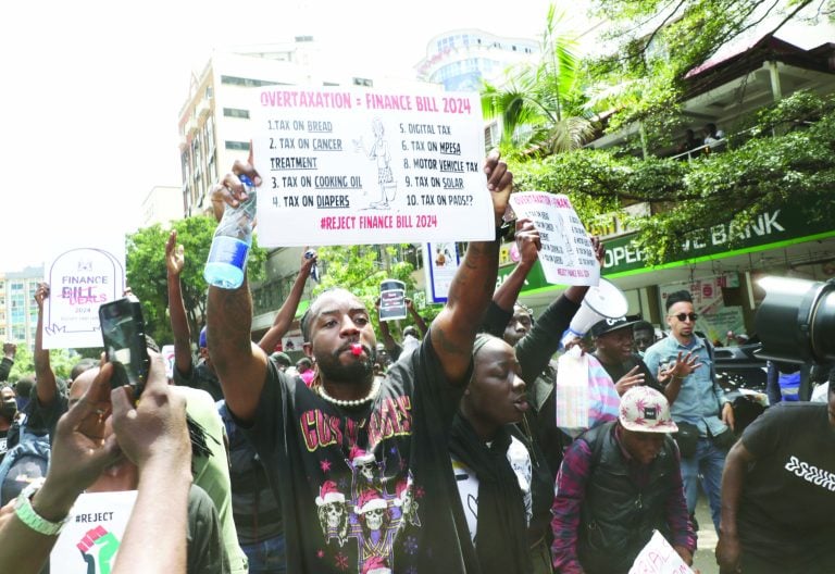 Anti-finance bill 2024 protesters. PHOTO/Print