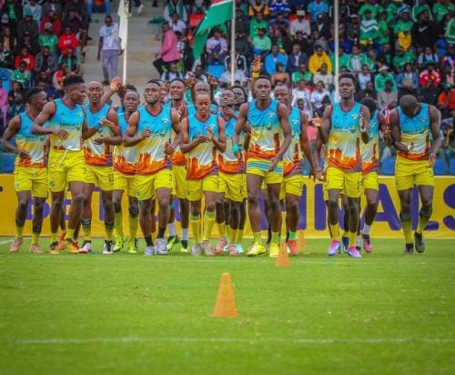 Nairobi United players warm up before the game on Sunday, June 29, 2025. PHOTO/https://www.facebook.com/photo?fbid=1177189044423024&set=a.342251607916776