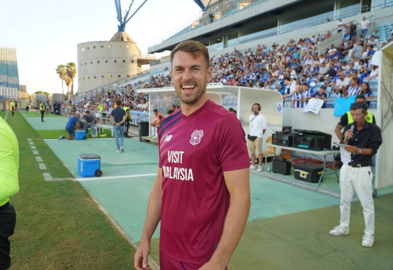Aaron Ramsey expresses after rejoining Cardiff City on July 22, 2023. PHOTO/@aaronramsey/X