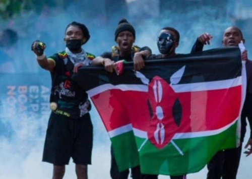 Some of the Gen Zs during the anti-government protests in June, 2024. PHOTO/@HEBabuOwino/X