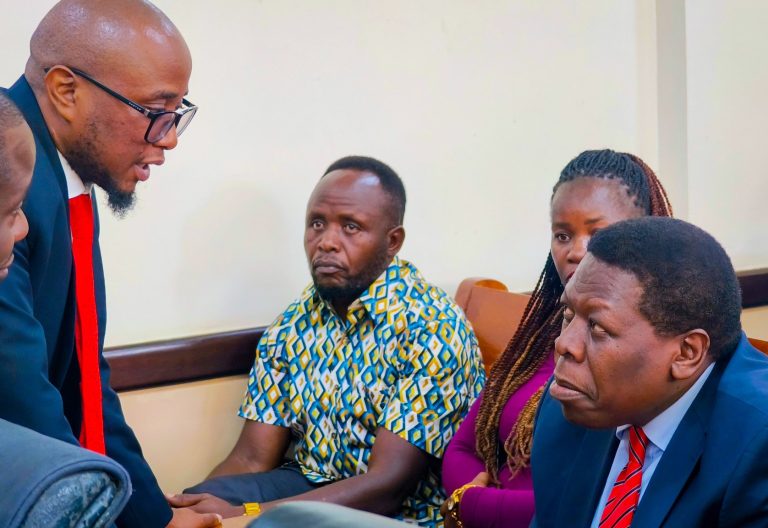 Trans-Nzoia Governor George Natembeya appearing at Milimani Law Courts ahead of his case mention. PHOTO/@GeorgeNatembeya/X