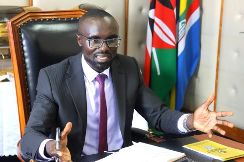 Water, Sanitation and Irrigation Cabinet Secretary (CS) Eric Muriithi Mugaa at a past interview. PHOTO/@mugaa_eric/X