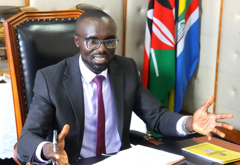Water, Sanitation and Irrigation Cabinet Secretary (CS) Eric Muriithi Mugaa at a past interview. PHOTO/@mugaa_eric/X