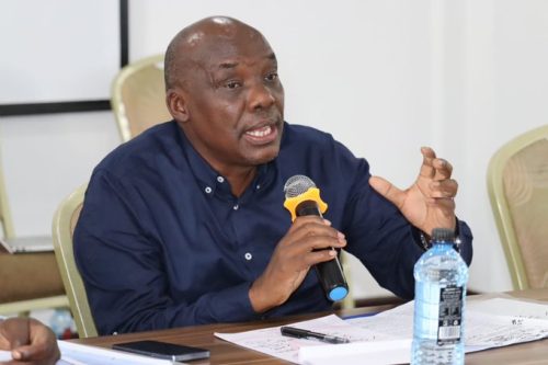 Principal Secretary for the State Department for Agriculture, Paul Kipronoh Ronoh, during a meeting with the Departmental Committee on Finance and National Planning on June 6, 2025. PHOTO/@NACommitteeKE/X
