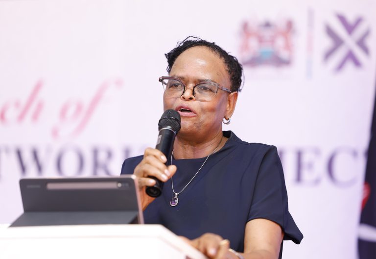 Chief Justice Martha Koome at Msambweni Law Courts during the launch of the Local Area Network (LAN) connectivity project. PHOTO/@CJMarthaKoome/X