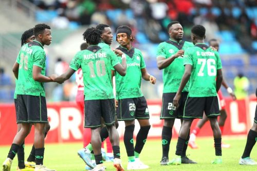 Gor Mahia players during a match against Ulinzi on June 15, 2025. PHOTO/@OfficialGMFC/X