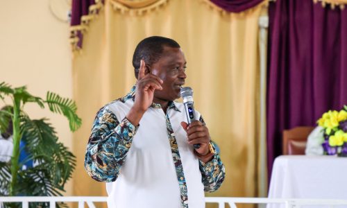 Former CS Justin Muturi speaking during a church service at ACK St. John's Kanyuombora.on Sunday, June 15, 2025. PHOTO/@HonJBMuturi/X